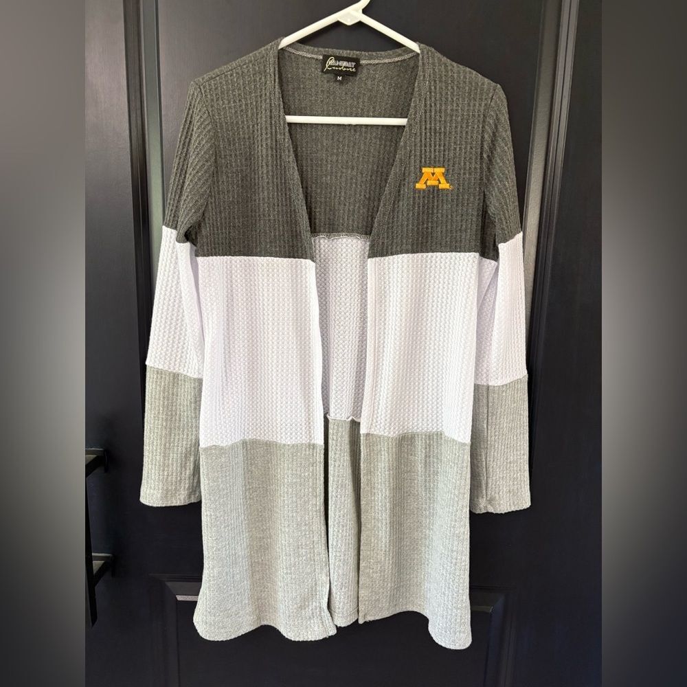 💛 Game Day Couture - Minnesota Golden Gophers Waffle-Knit Tri-Blend Cardigan 💛